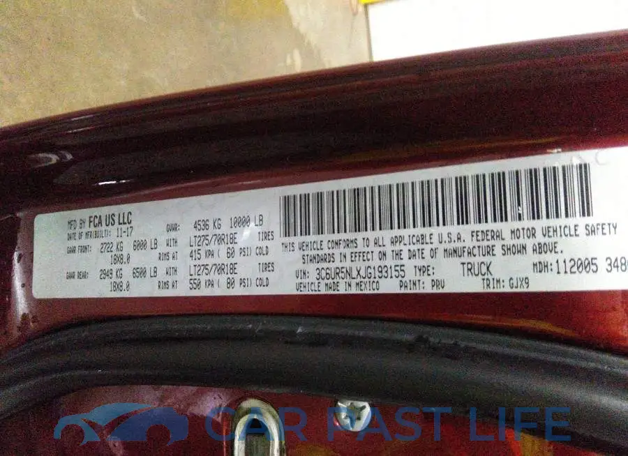 3C6UR5NLXJG193155# 9