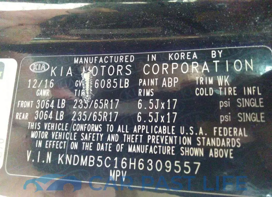 KNDMB5C16H6309557# 9