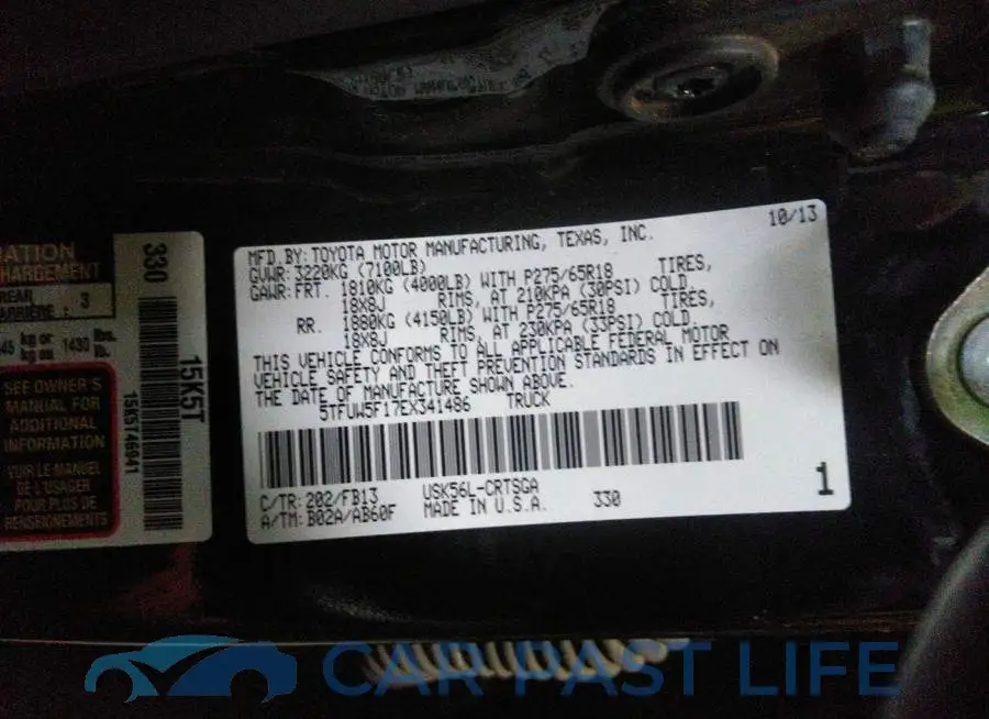 5TFUW5F17EX341486# 9
