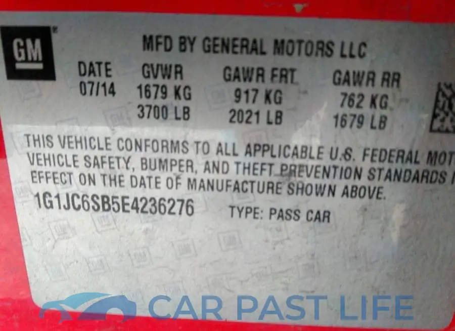 1G1JC6SB5E4236276# 9