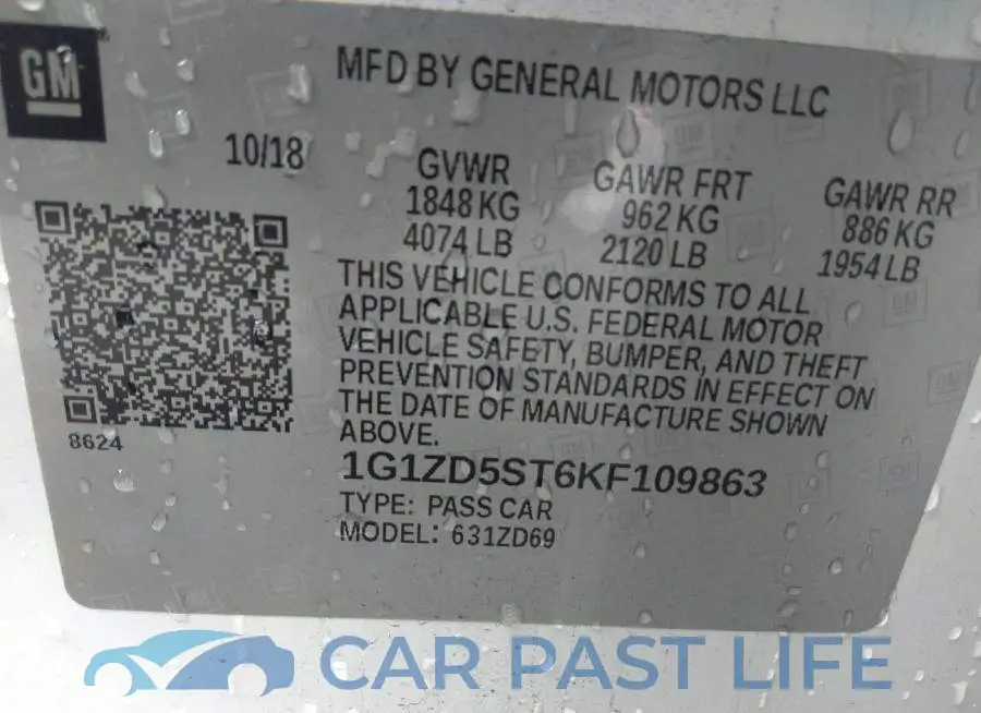 1G1ZD5ST6KF109863# 9
