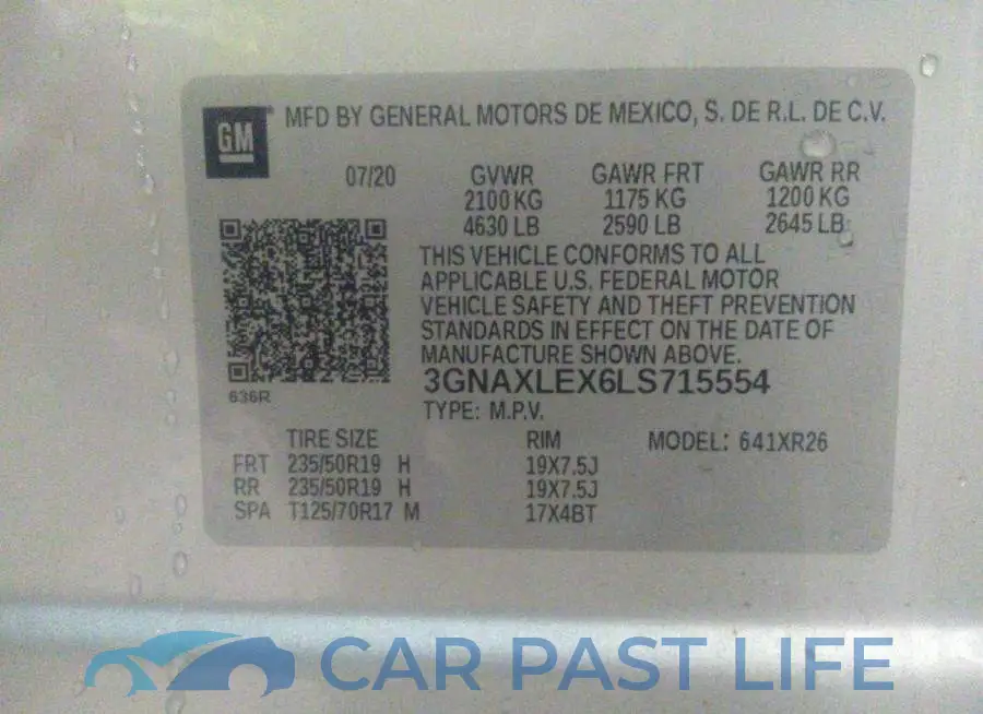 3GNAXLEX6LS715554# 9