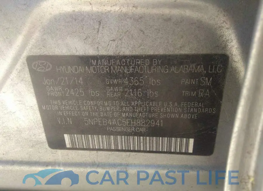 5NPEB4AC5EH882941# 9
