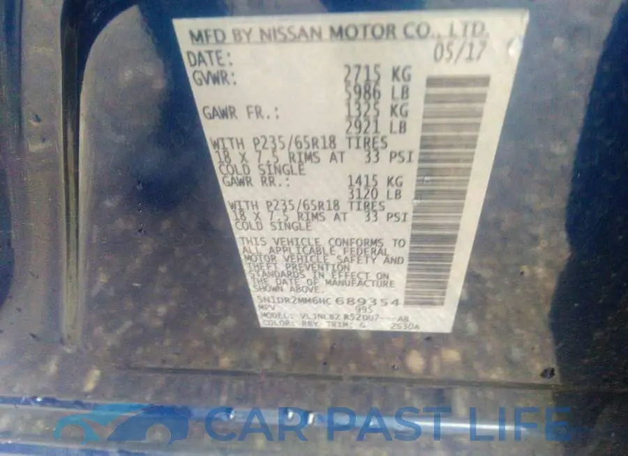 5N1DR2MM6HC689354# 9
