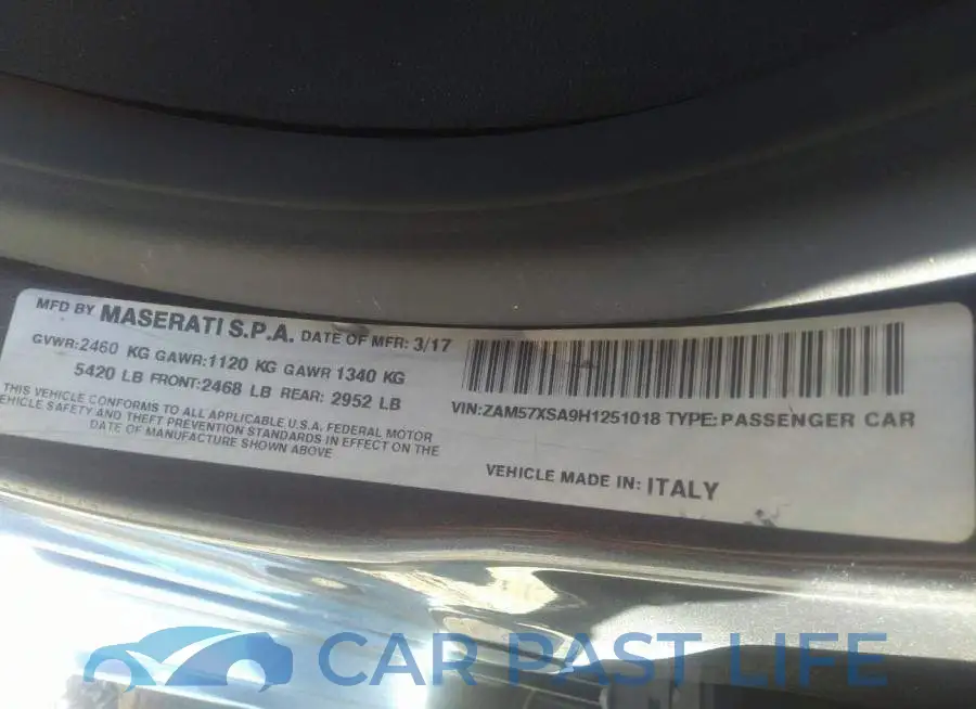 ZAM57XSA9H1251018# 9