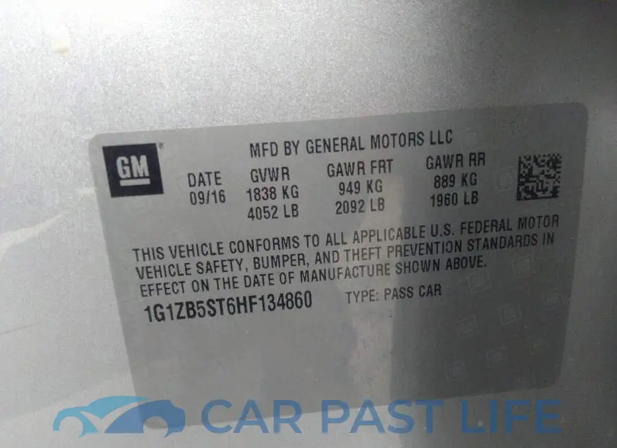 1G1ZB5ST6HF134860# 9