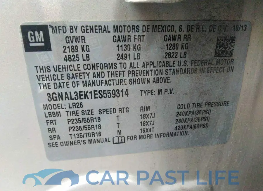 3GNAL3EK1ES559314# 9