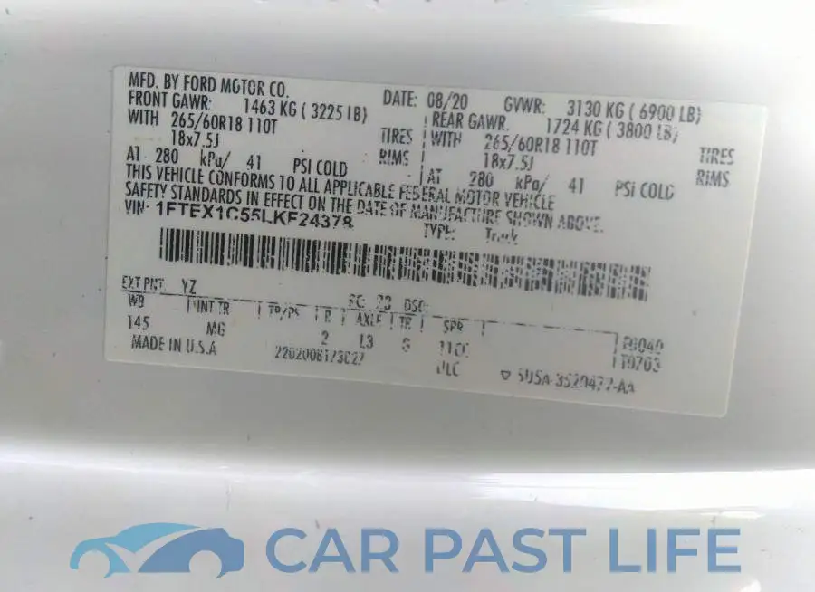 1FTEX1C55LKF24378# 9