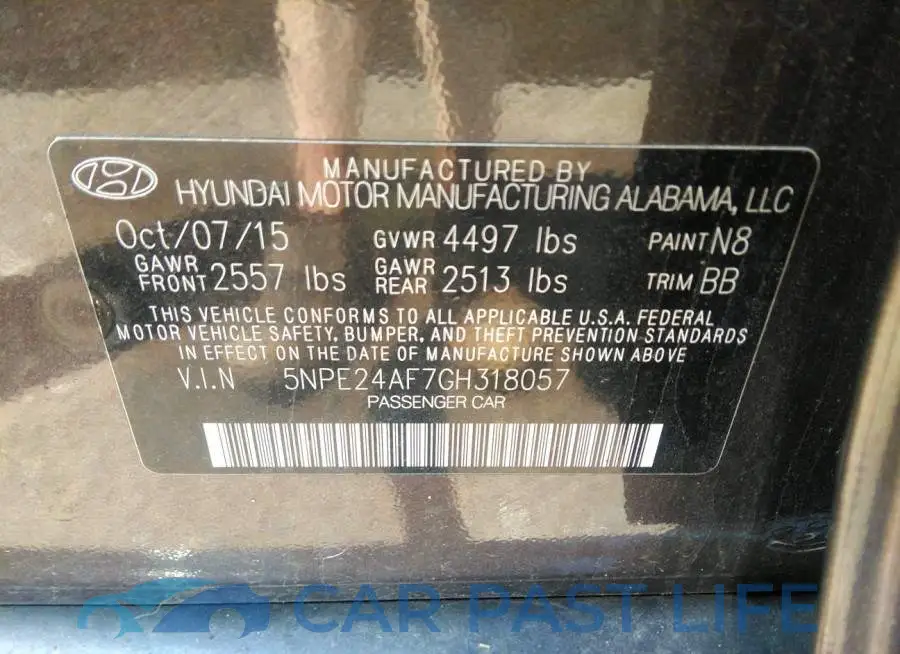 5NPE24AF7GH318057# 9