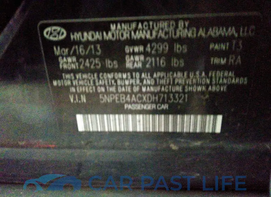 5NPEB4ACXDH713321# 9