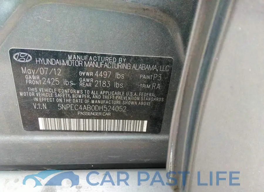 5NPEC4AB0DH524052# 9