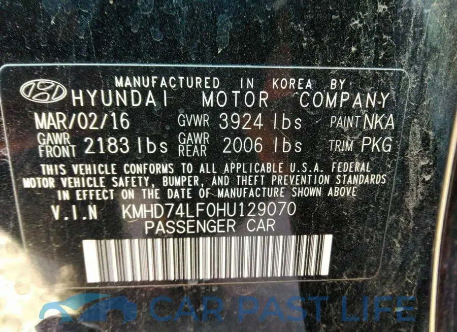 KMHD74LF0HU129070# 9