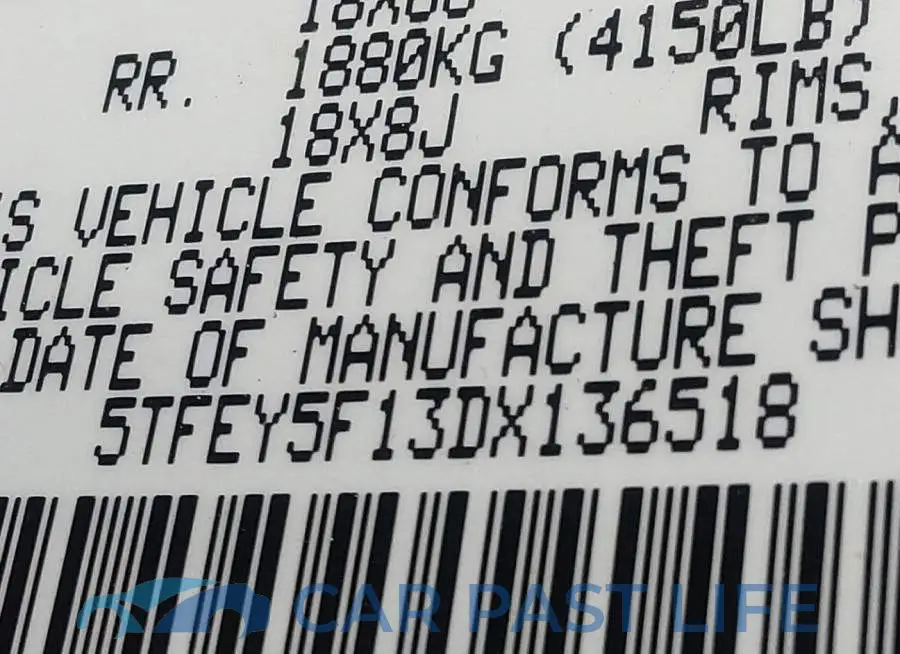 5TFEY5F13DX136518# 9