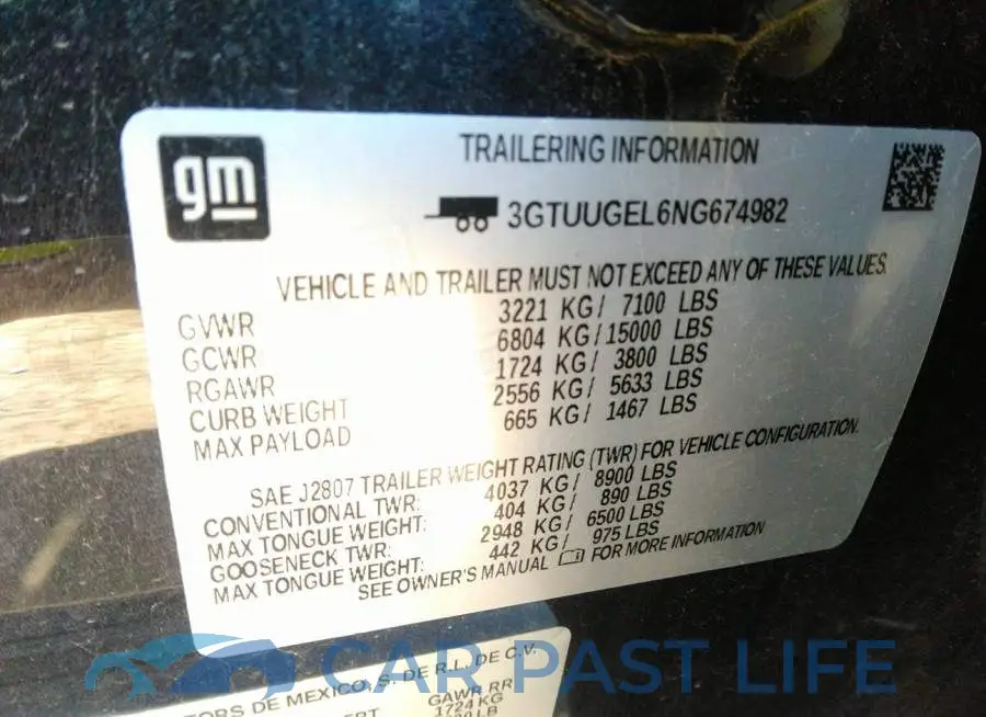 3GTUUGEL6NG674982# 9