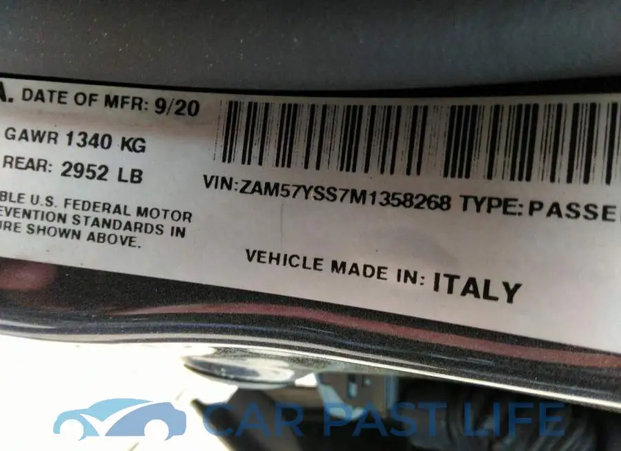 ZAM57YSS7M1358268# 9