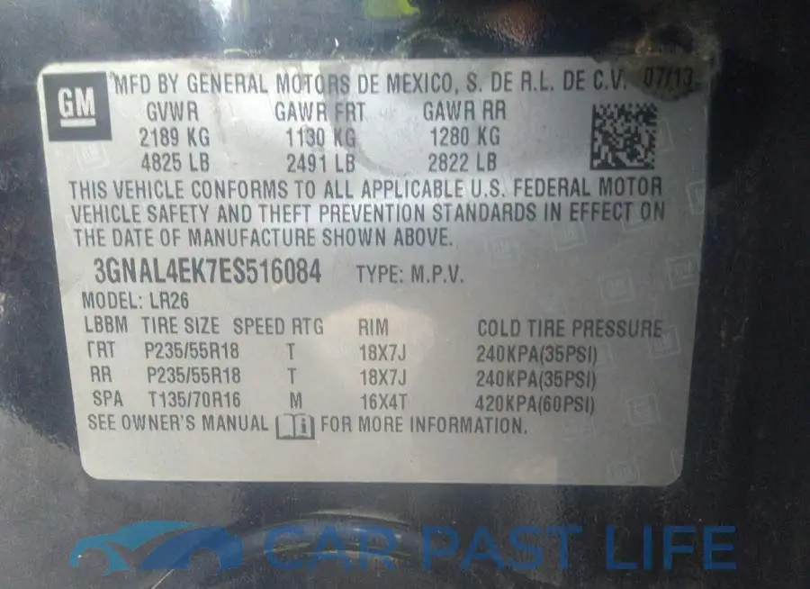 3GNAL4EK7ES516084# 9