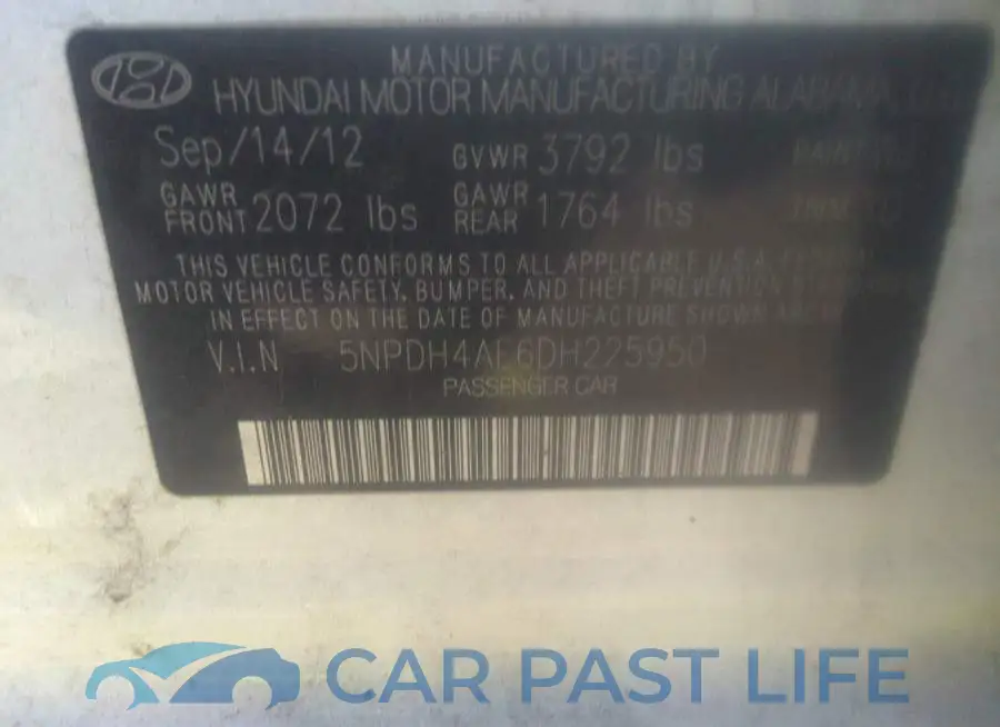 5NPDH4AE6DH225950# 8