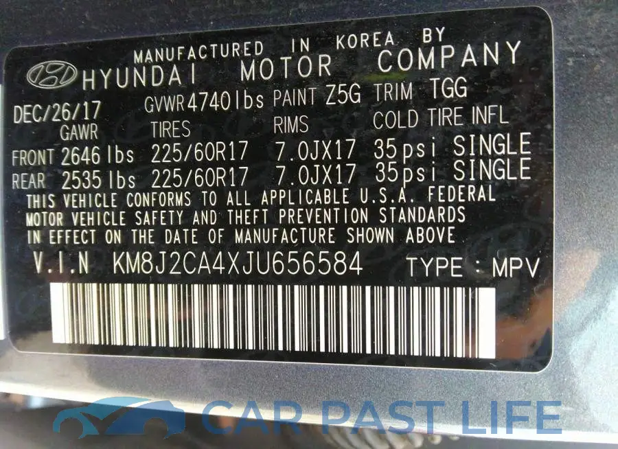 KM8J2CA4XJU656584# 9