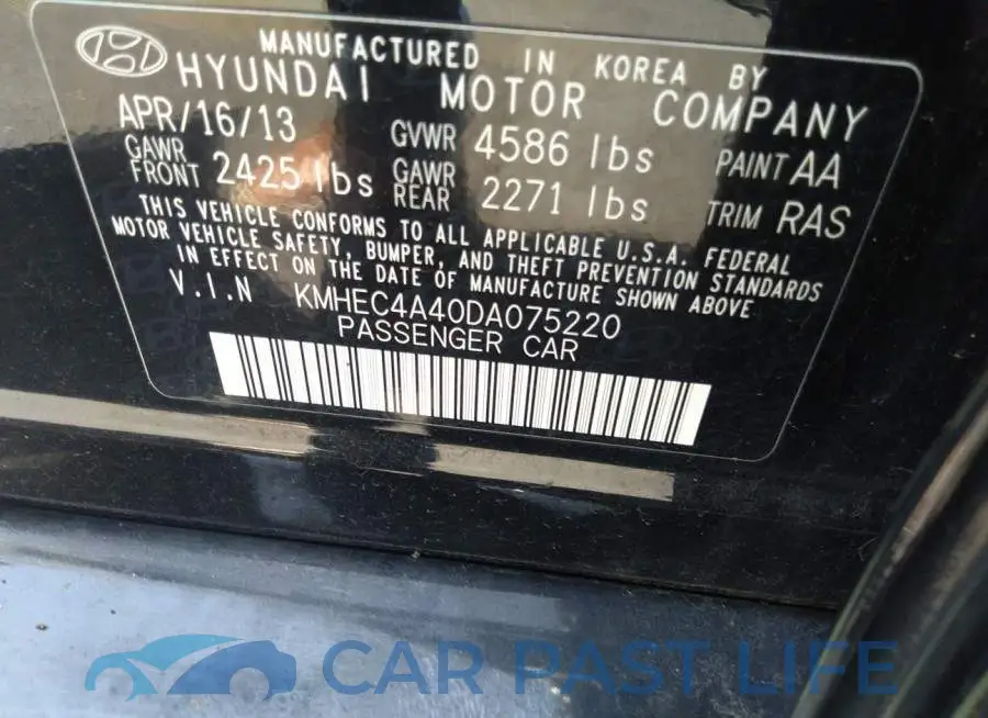 KMHEC4A40DA075220# 9