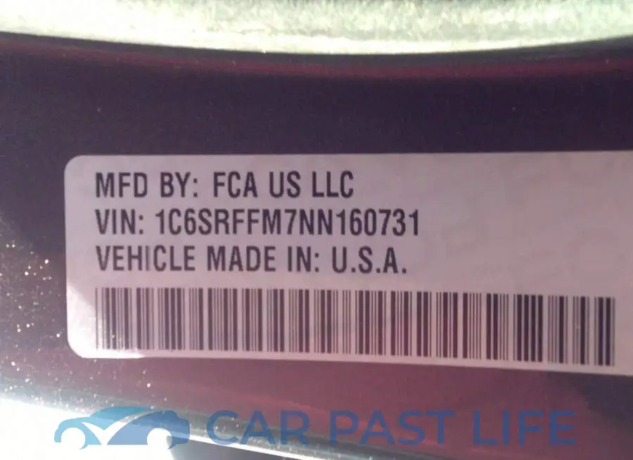 1C6SRFFM7NN160731# 9