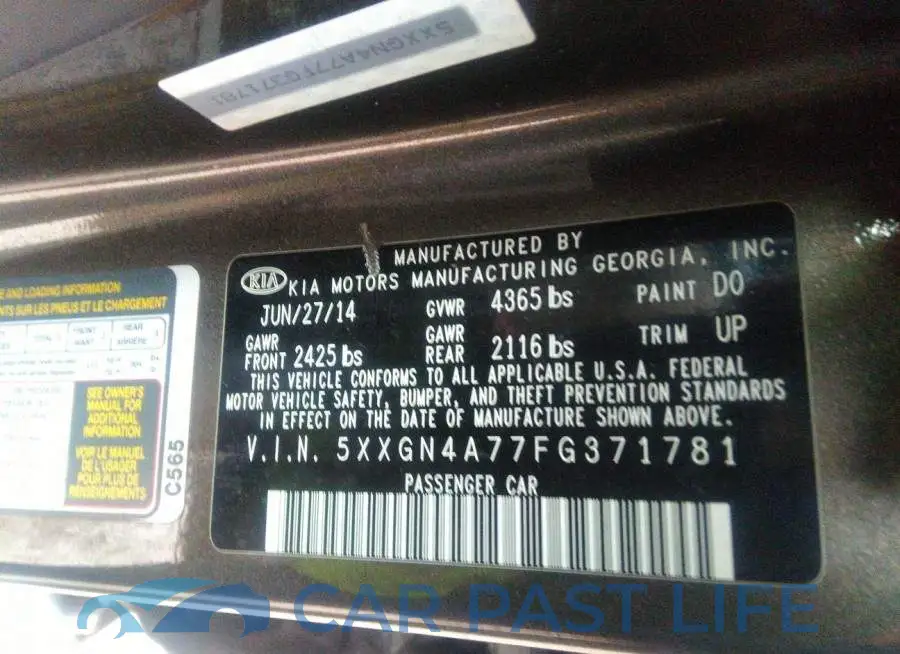 5XXGN4A77FG371781# 9
