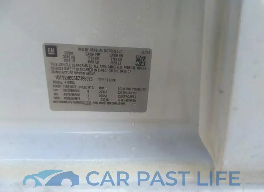 1GTV2VEC6EZ385020# 9