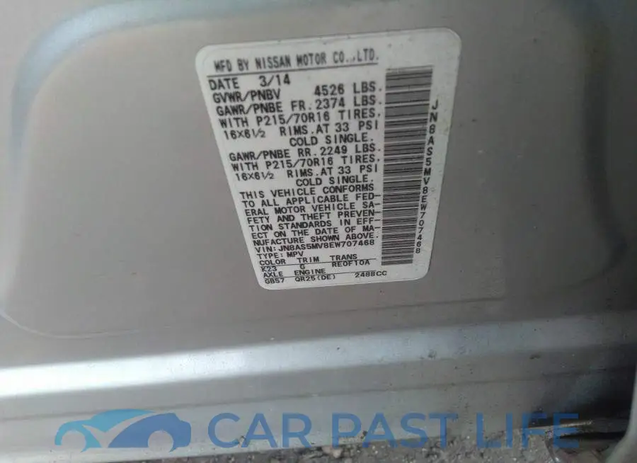 JN8AS5MV8EW707468# 9
