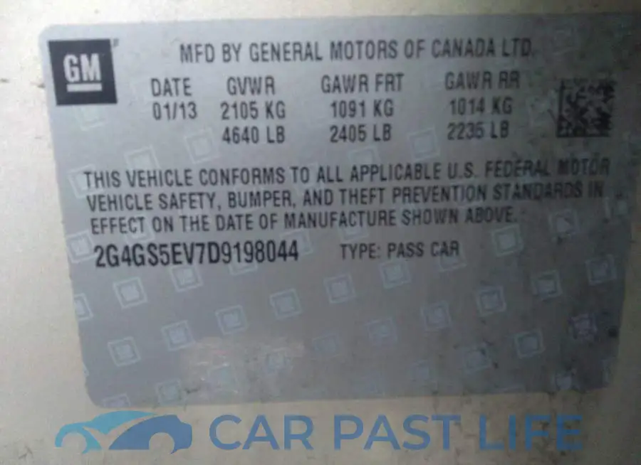 2G4GS5EV7D9198044# 9
