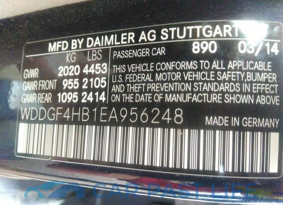 WDDGF4HB1EA956248# 9