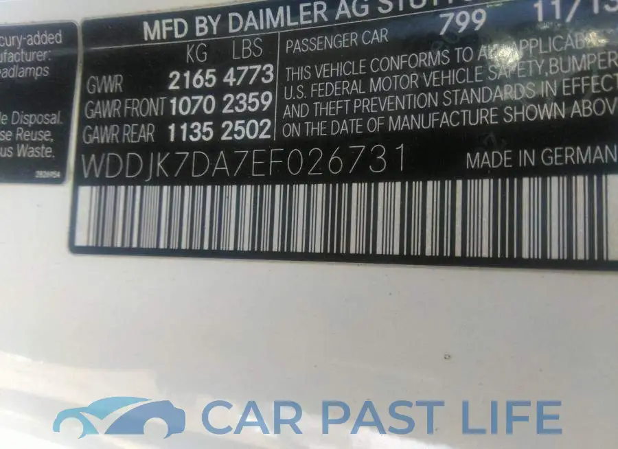 WDDJK7DA7EF026731# 9
