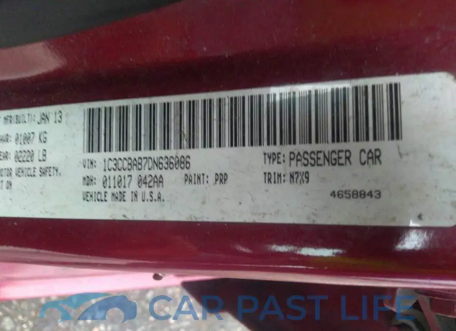 1C3CCBAB7DN636086# 9