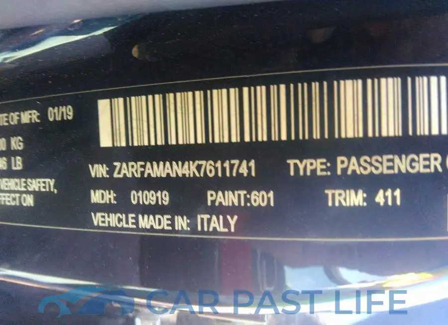 ZARFAMAN4K7611741# 9