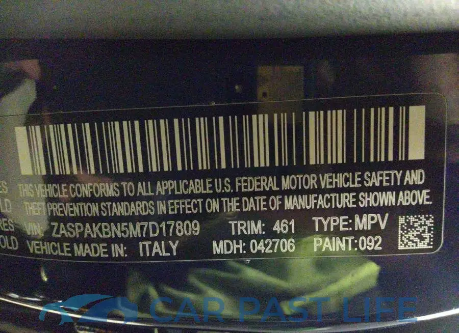 ZASPAKBN5M7D17809# 9