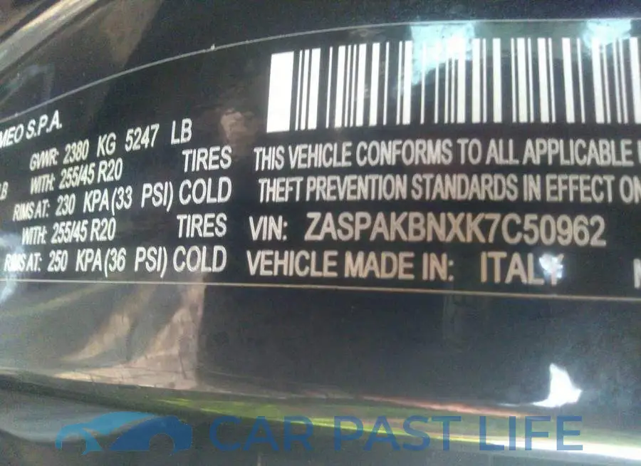 ZASPAKBNXK7C50962# 9