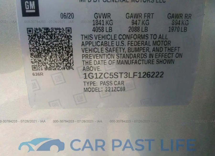 1G1ZC5ST3LF126222# 9
