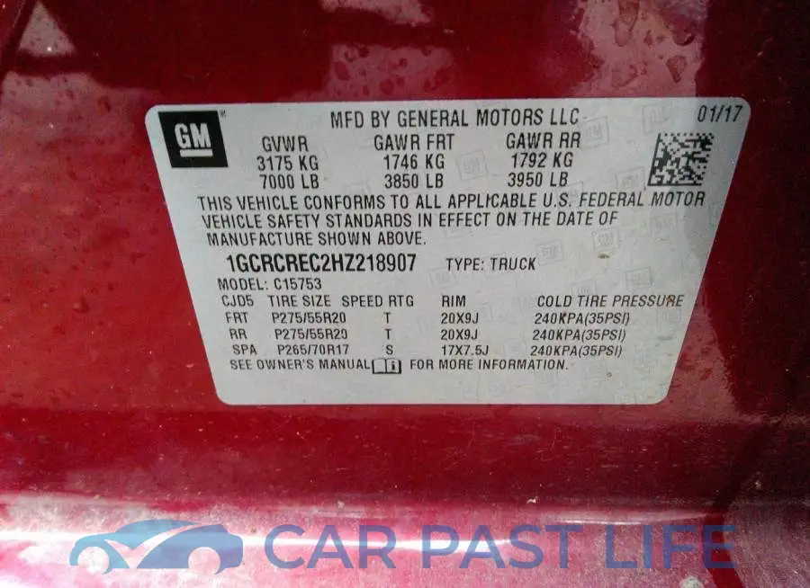 1GCRCREC2HZ218907# 9