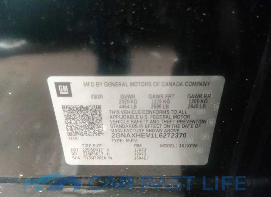 2GNAXHEV1L6272370# 9