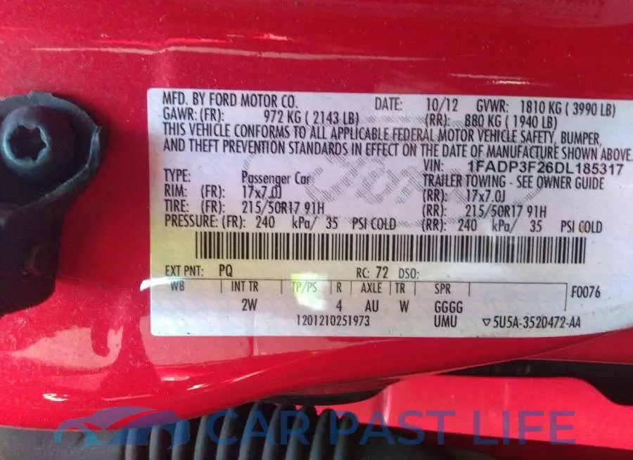 1FADP3F26DL185317# 9