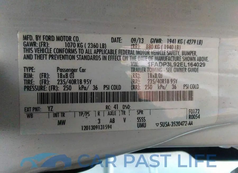 1FADP3L92EL164029# 9