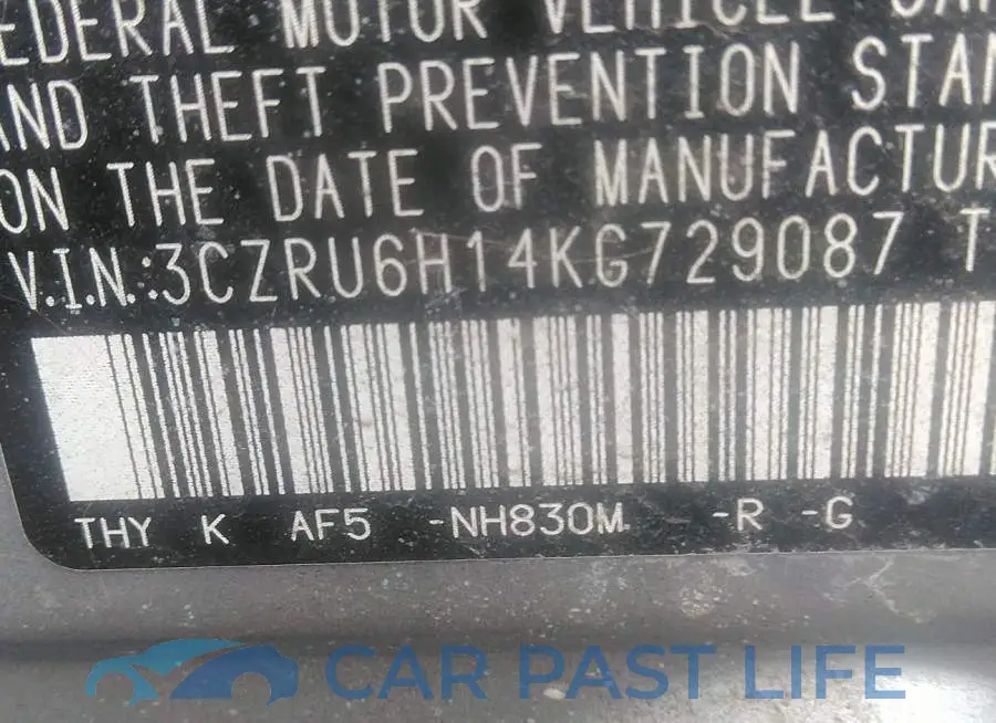 3CZRU6H14KG729087# 9