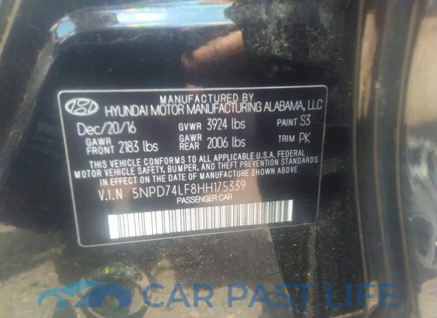 5NPD74LF8HH175339# 9