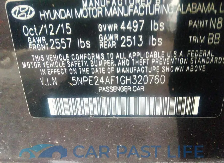 5NPE24AF1GH320760# 9