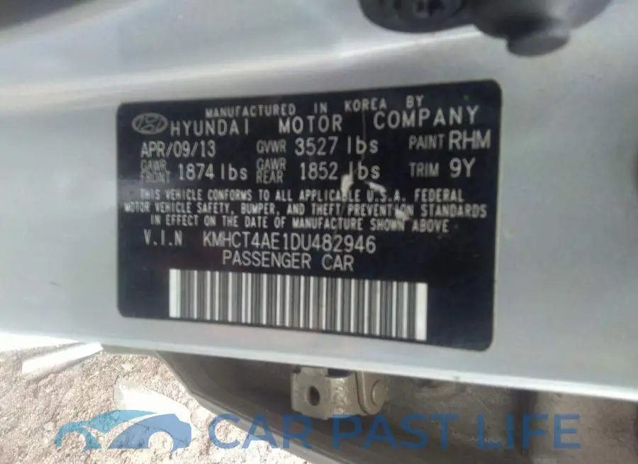 KMHCT4AE1DU482946# 9