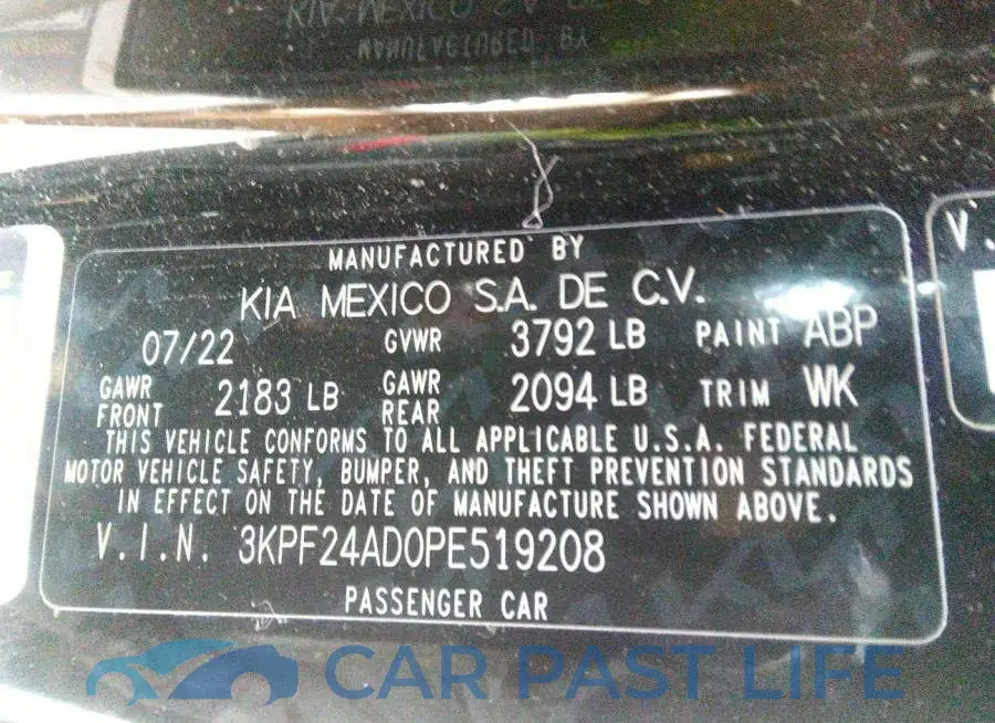 3KPF24AD0PE519208# 9