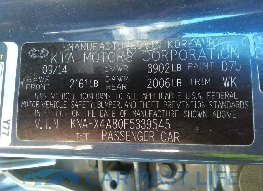 KNAFX4A80F5339545# 9