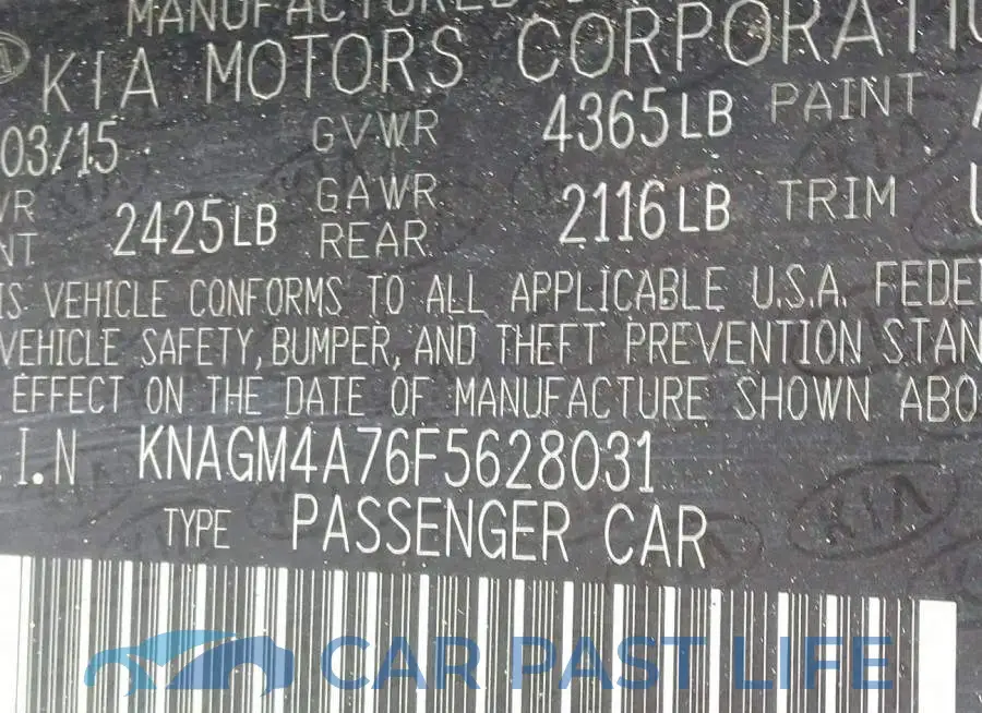 KNAGM4A76F5628031# 9