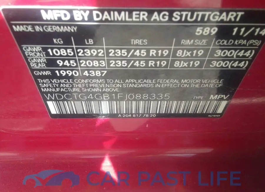 WDCTG4GB1FJ088335# 9