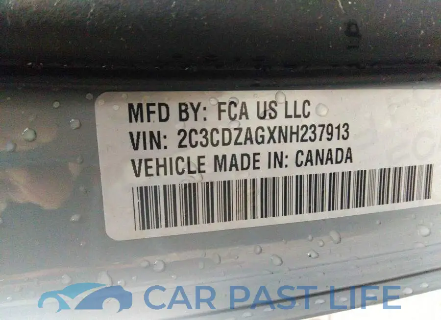 2C3CDZAGXNH237913# 9