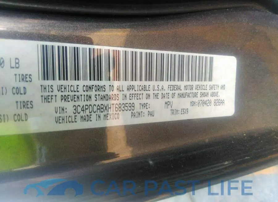 3C4PDCABXHT683599# 9