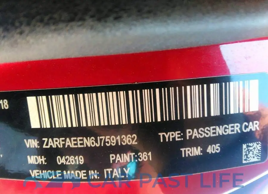 ZARFAEEN6J7591362# 9